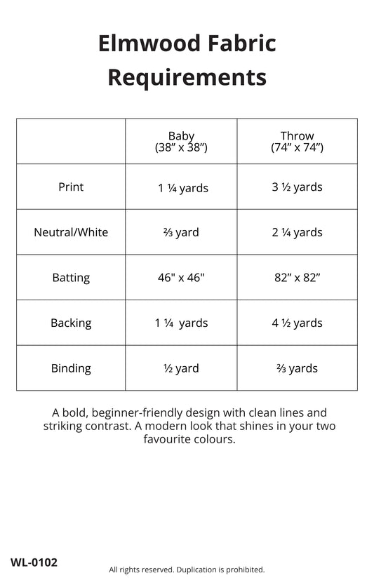 Elmwood PDF Pattern